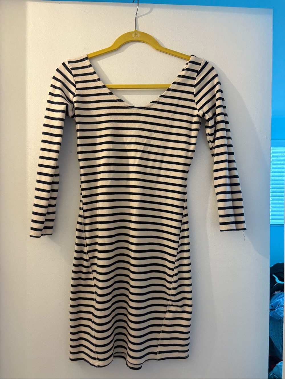 Abercrombie & Fitch Navy and White Striped Mini Dress